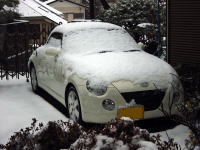 雪化粧してもプリティーなコペン号