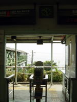ＪＲ根府川駅改札。無人です。