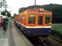 銚子電鉄の車両。営団地下鉄のお下がりだとか。