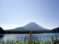 本栖湖から富士山。
