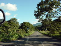 県道58号線。ずっとこんな森の中の道です。